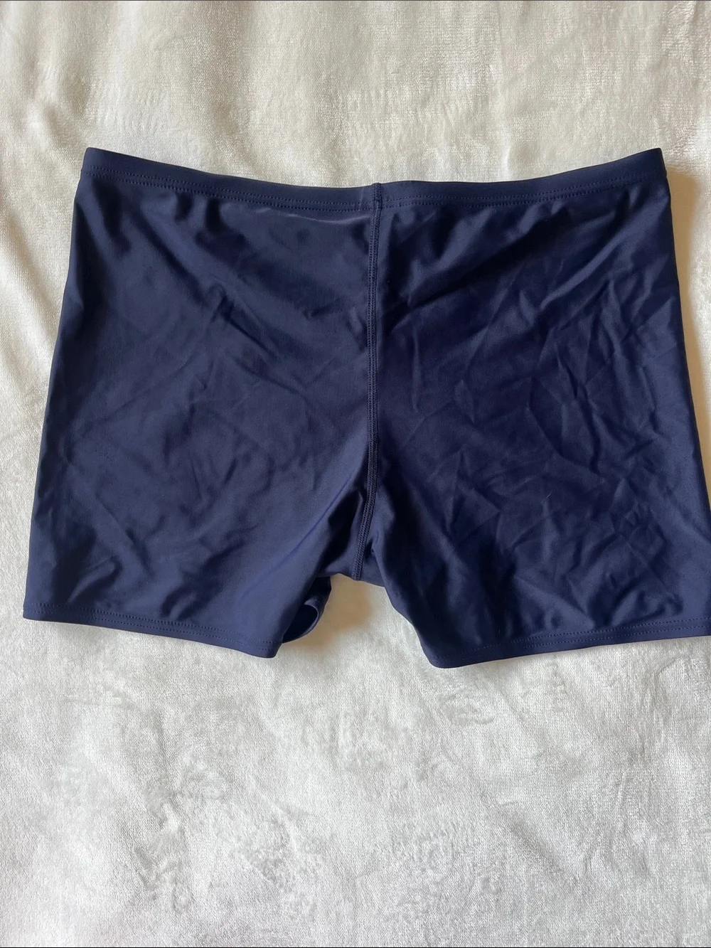TYR Men’s Navy Swim Trunks with Black Drawstring